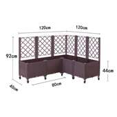 可拼接蔬菜播种箱阳台花箱带篱笆栅栏攀爬架月季 黄瓜南瓜爬藤支架