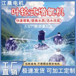 叶轮式 增氧机鱼塘3KW大功率鱼虾鳗鱼打氧机304不锈钢增氧泵水产
