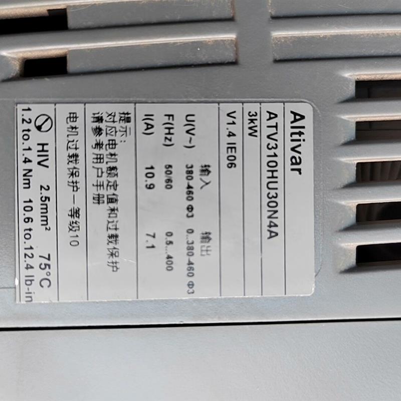 《议价》施耐德变频器ATV310HU30N4A3KW功能正常图
