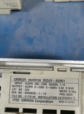 《议价》姆龙变频器 3G3JV-A2001 0.1KW 220V实物