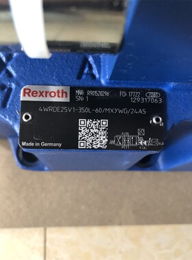 力士乐R901520296 4WRDE25V1-350L-60/MXYWG/24A5比例阀德国原装