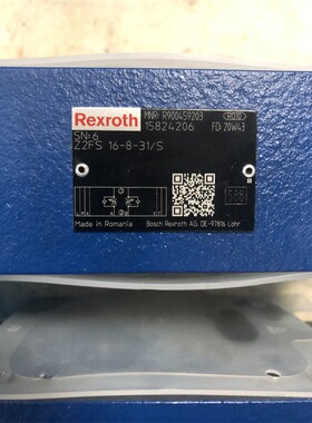 Rexroth货号R900459203型号Z2FS16-8-31/S力士乐原装单向节流阀