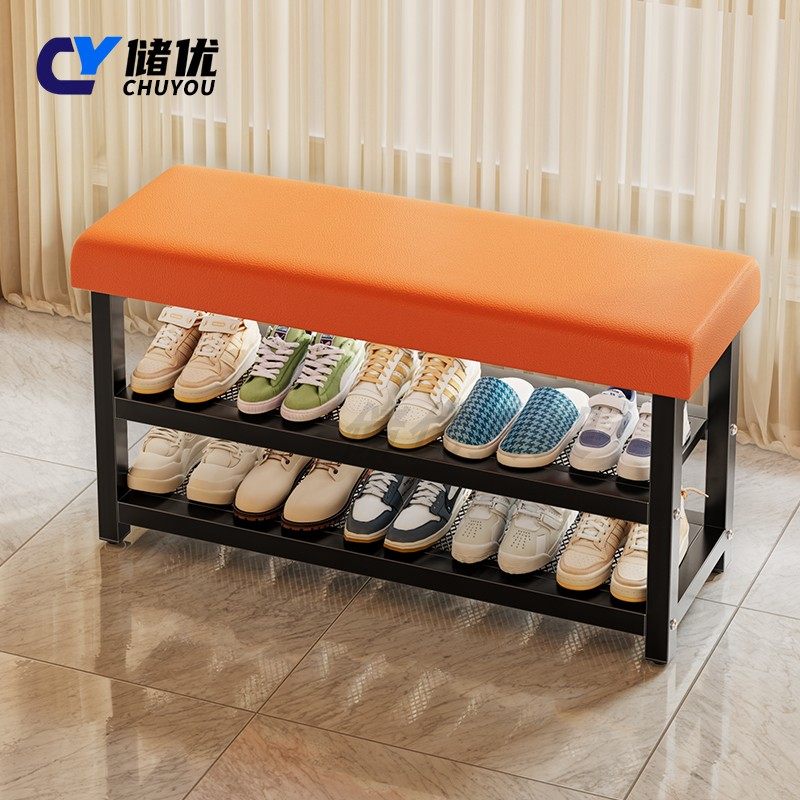 换鞋凳门口家用可坐可收纳鞋架入户门轻奢高级感长条进门穿鞋凳子