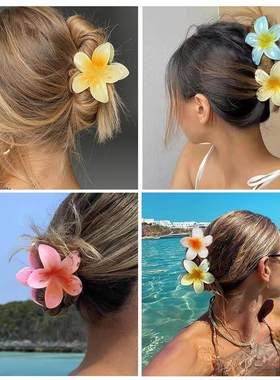 Hair Flower Clip Clips Hawaiian Plumeria Beach Flowers Claw