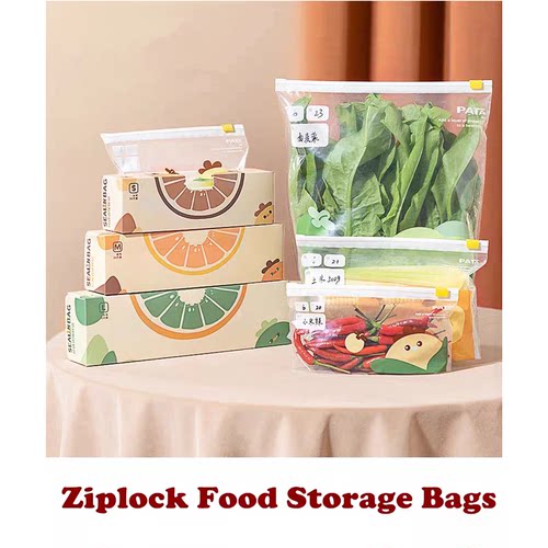 Ziplock Food Storage Bags Resealable Plastic Bags Snack55pcs