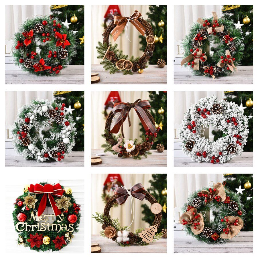 Christmas Wreath Party Decorations Xmas Wreath forFront Door