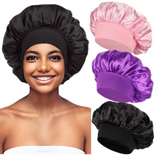 1pcs Soft Silk Satin Lined Bonnet Large Satin Hair Bonnet Ho