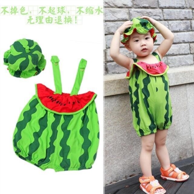 幼儿园舞蹈演出服儿童表演服装六一主题套装西瓜衣服婴儿琵琶衣小