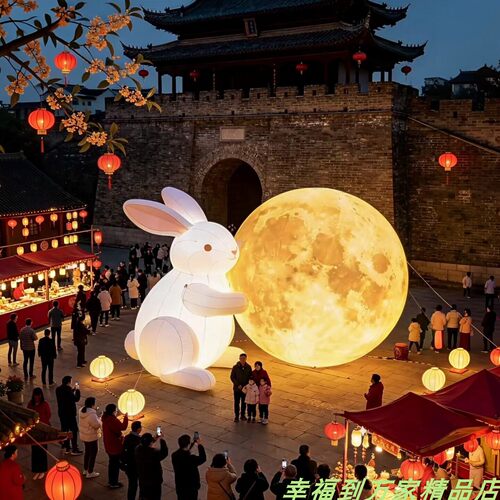 中秋网红发光月球美陈景观灯