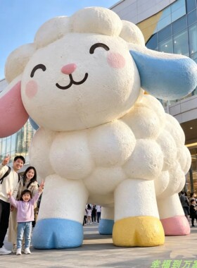 2027羊年吉祥物泡沫玻璃钢雕塑