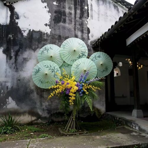 网红打卡拍照户外庭院仿真花艺