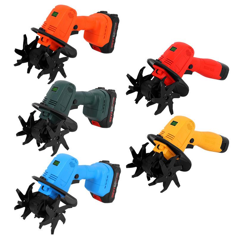 锂电松土机充电式家用旋耕机手持便携电动锄头花园菜地除草微耕机