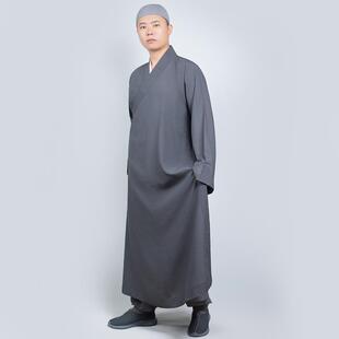 新僧服大褂夏季薄款麻纱和尚服长褂男女款僧袍长衫僧衣出家人的衣