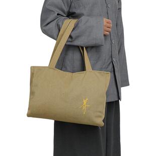 新海清袋僧包男女款挎包朝山袋居士包曼衣袋三衣袋帆布手提袋手提