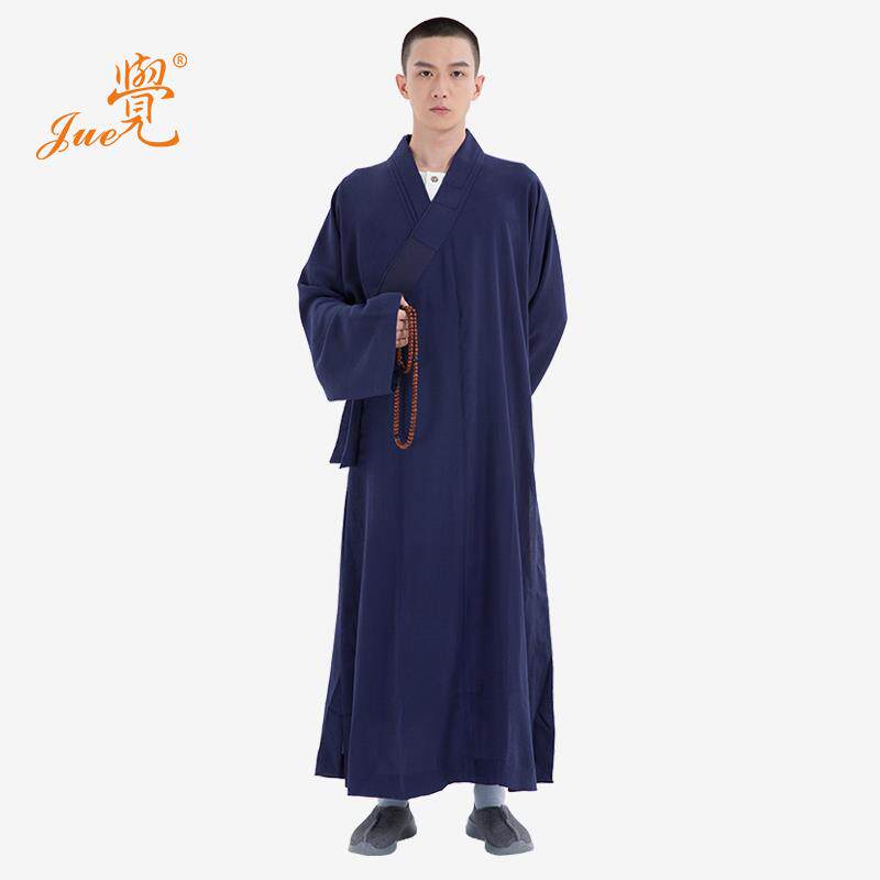 新觉牌僧服棉麻长褂长衫大褂男女禅修春夏季亚麻大褂僧服僧衣僧袍