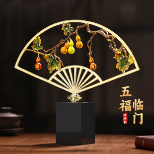 乔迁新居礼物 饰品葫芦摆件2025新款 珐琅彩新中式 客厅高端玄关装