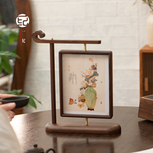 可移动小屏风桌面遮挡迷你隔断摆件插屏中式茶桌专用茶室配件实木