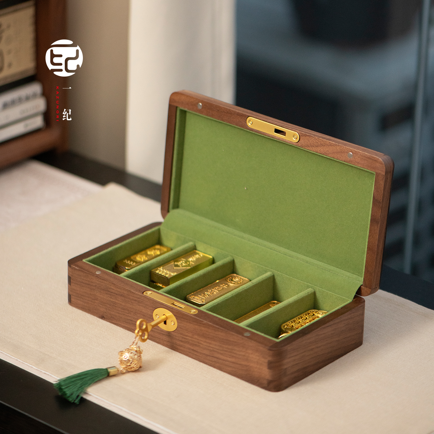 放金条的收纳盒黄金茶室茶道配件
