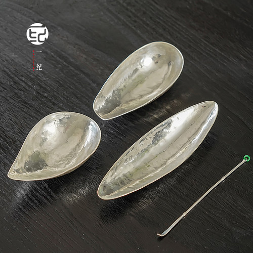 高级感禅意999纯银足银茶则