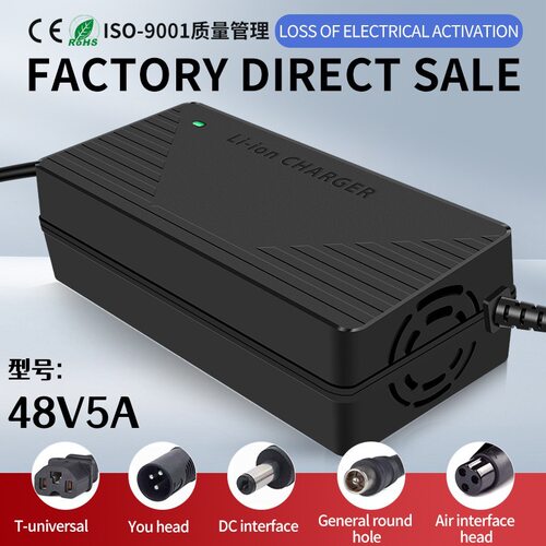 跨境外贸48V5A2A3A8A10A智能通用电动滑板平衡车锂电池充电器