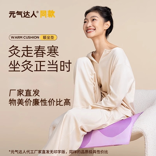 元气达人同款艾灸坐垫电加热艾草热敷毯艾绒办公室坐灸垫女发热臀