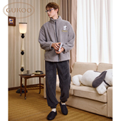 加绒史努比联名简约高级感可外穿家居服套装 Gukoo 果壳睡衣男冬款