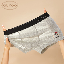 Gukoo/果壳内裤男四季卡通舒适三条平角内裤组合装