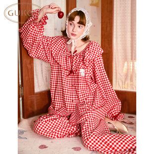 可外穿 家居服套装 Gukoo 果壳睡衣女春夏甜美卡通纯棉Mikko联名款