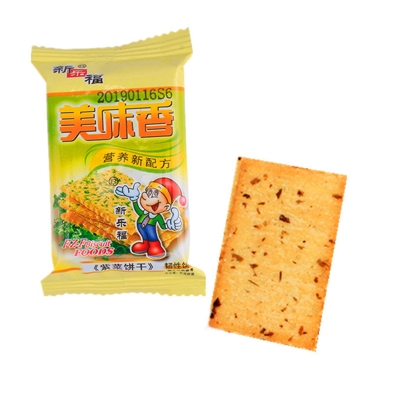 新乐福美味香紫菜海苔韧性饼干办公室零食散装整箱小吃 休闲食品
