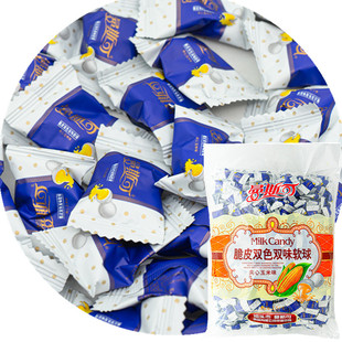 曼斯可玉米糖夹心软糖袋装水果味糖果结婚喜糖散装发批网红零食品