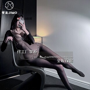 灌云季末服饰有限公司欧美风缕空链条三点式内衣金属铁环连体睡衣