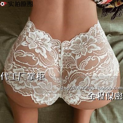 趣味丝袜欧美内裤蕾丝花边多码平角内裤套装可爱少女型平角裤蕾丝