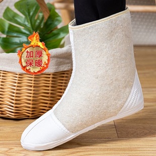 毛毡袜子冬季 雨靴冷库专用袜套劳保矿工棉袜煤矿保暖加厚加绒 雨鞋