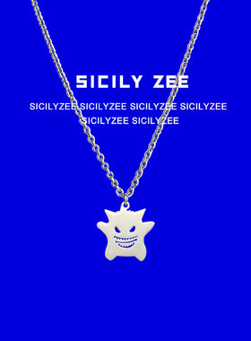 卡通耿鬼精灵项链情侣钛钢不掉色