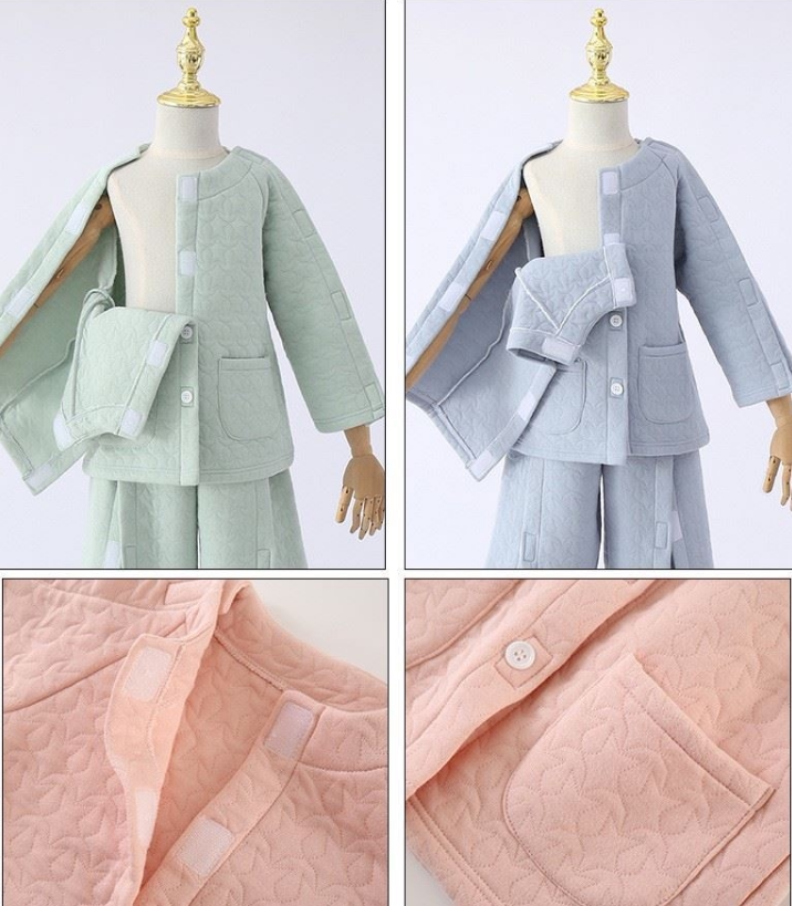 秋冬小儿童手臂骨折胳膊打石膏方便穿脱的衣服短袖住院护理3-9岁