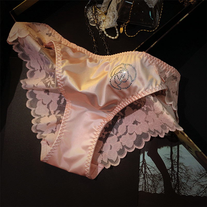 性感内裤女士蕾丝低腰全棉档法式花朵小清新内裤夏季透气三角裤