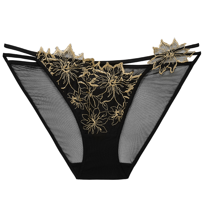 内裤女夏季性感诱惑无痕蕾丝大码薄款情调低腰三角裤头性惑舒适
