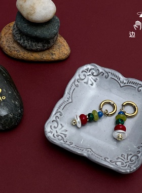 边顶&Soft Spot联名玛尼堆纯手工串珠“开运”耳环