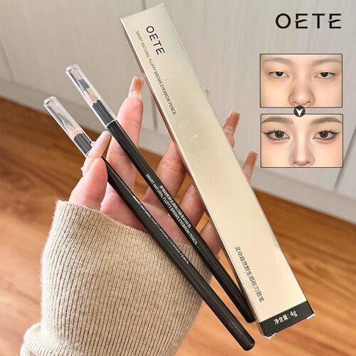 OETE砍刀眉笔女持久不易脱色防水防汗自然立体野生眉根根分明新手