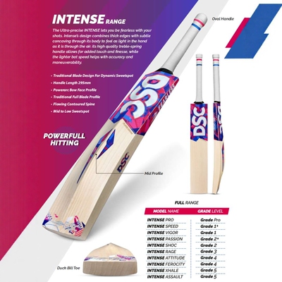 板球Cricket bat DSC INTENSE Range Englsih willow cricket bat