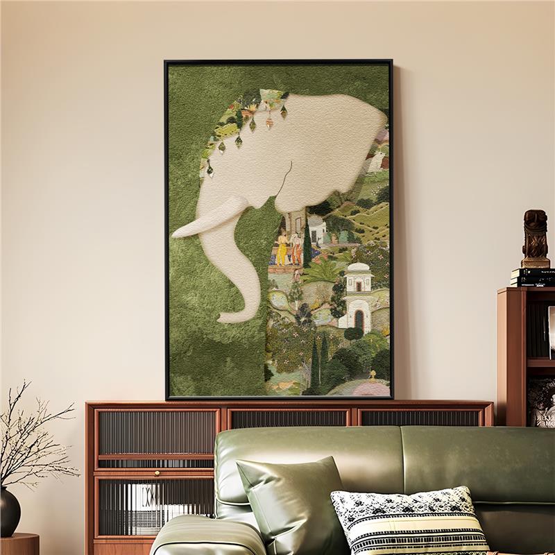 中古风挂画客厅装饰沙发背景挂画