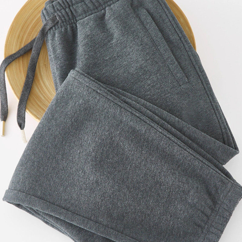 Home Daily~美式男士卫裤休闲纯棉加绒秋冬束口运动裤宽松抽绳裤