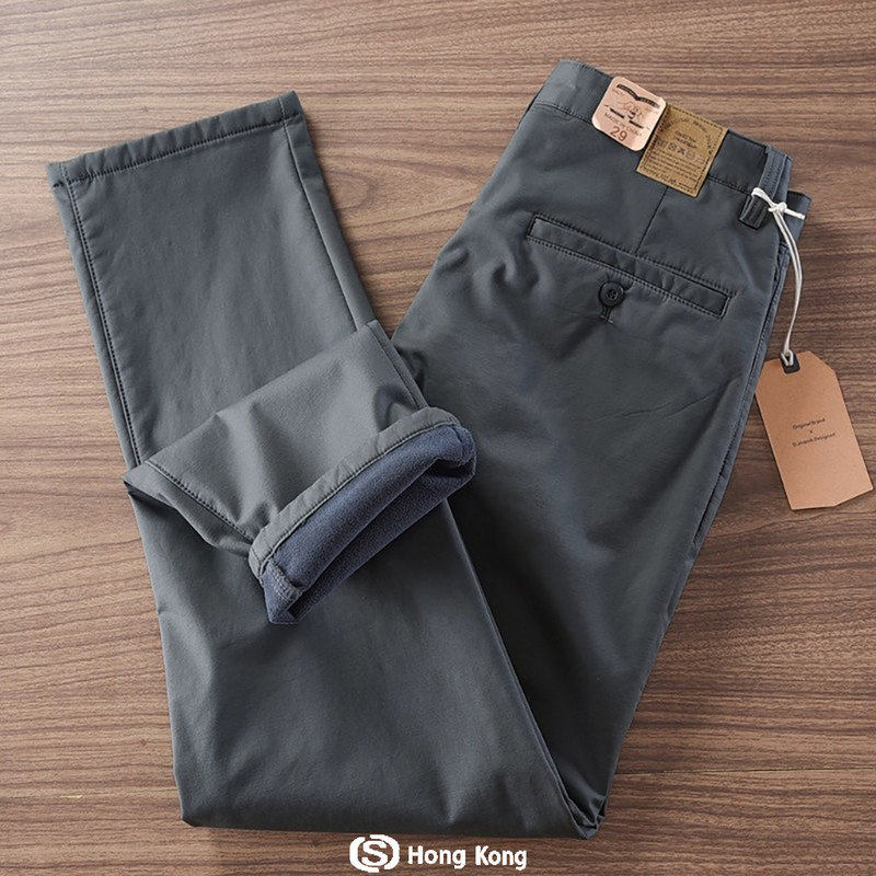 高端加绒休闲裤男秋冬季2025新款加厚直筒高端男士保暖运动裤高端