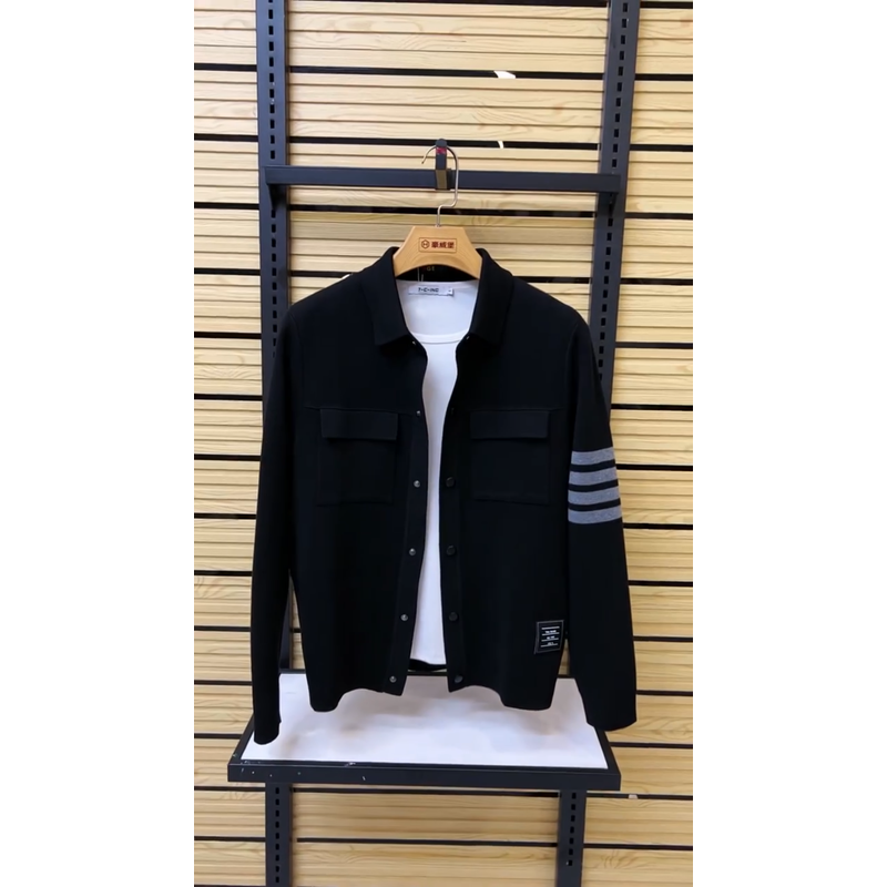 VIRRI CIAGA~春秋季新款男士翻领针织夹克外套百搭休闲潮修身上衣,男装,秀禾服,淘宝优惠券,粉丝福利购,淘宝优惠卷