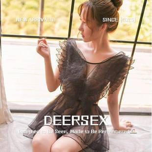 大码qq内衣新款女士小胸可爱翅膀网纱睡衣薄纱天使之翼睡裙趣味内