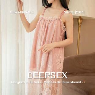 灌云内衣趣味灌云睡衣蕾丝背家居公主睡裙女士雪纺睡裙薄款蕾丝睡