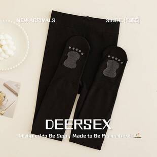 中山内裤纯棉女秋冬大袜绒加厚连裤袜龙爪女童打底裤墨烯防滑脚丫