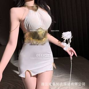 灌云情服饰内衣厂性感高级感柔纱透视古风天使西部女郎包臀短裙西