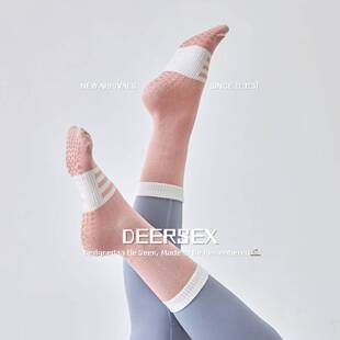 中山纯棉内裤新款普拉提点胶防滑瑜伽袜女室内健身棉料中筒压力地