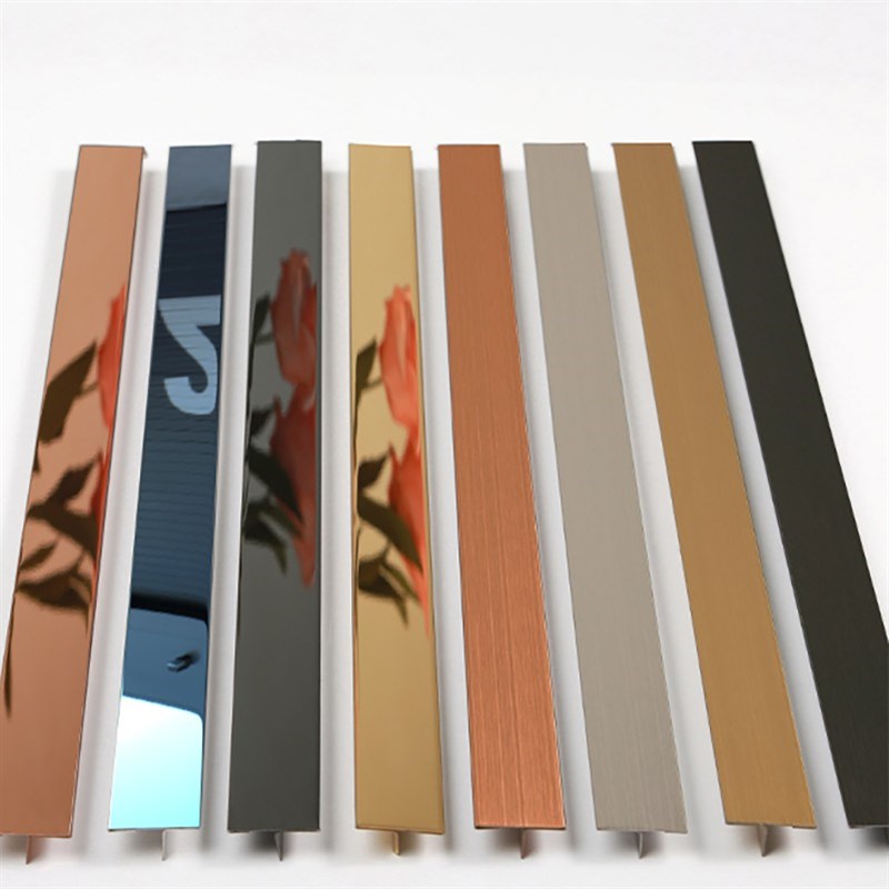 不锈钢金属条T型条木门装饰线条t型收口条木地板背景墙瓷砖收边条